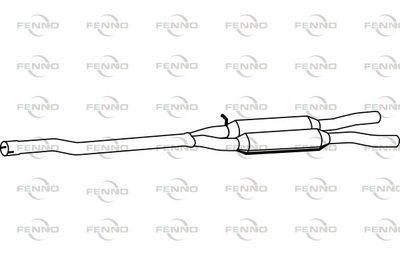 P11016 FENNO Средний глушитель выхлопных газов