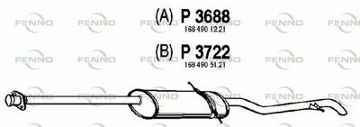  P3722 FENNO Глушитель выхлопных газов конечный