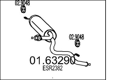  0163290 MTS Глушитель выхлопных газов конечный