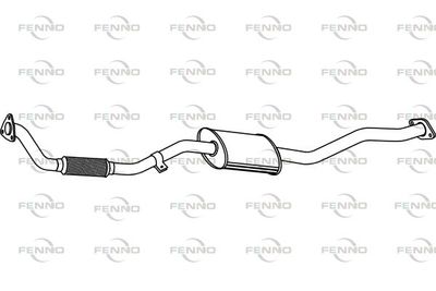  P4055 FENNO Средний глушитель выхлопных газов