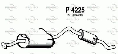  P4225 FENNO Глушитель выхлопных газов конечный