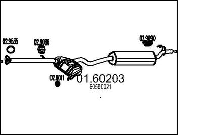  0160203 MTS Глушитель выхлопных газов конечный