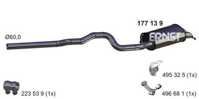  177139 ERNST Глушитель выхлопных газов конечный