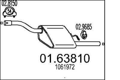  0163810 MTS Глушитель выхлопных газов конечный