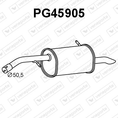  PG45905 VENEPORTE Глушитель выхлопных газов конечный