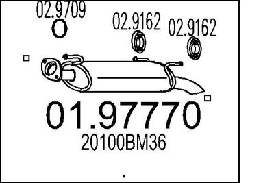  0197770 MTS Глушитель выхлопных газов конечный