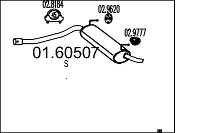  0160507 MTS Глушитель выхлопных газов конечный
