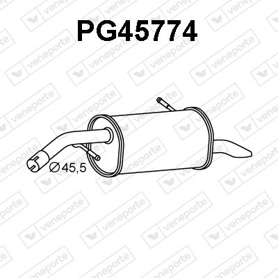  PG45774 VENEPORTE Глушитель выхлопных газов конечный