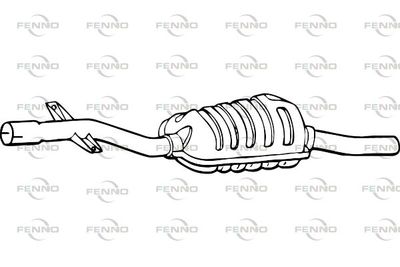  P1585 FENNO Средний глушитель выхлопных газов