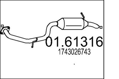  0161316 MTS Глушитель выхлопных газов конечный