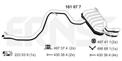  161077 ERNST Глушитель выхлопных газов конечный