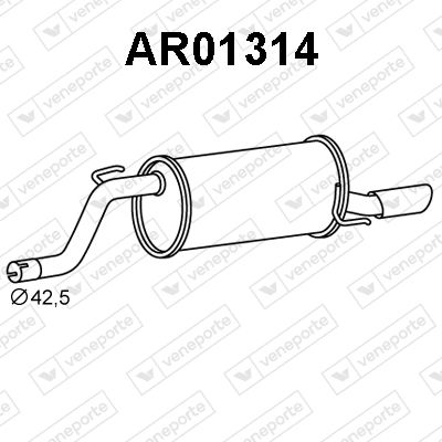  AR01314 VENEPORTE Глушитель выхлопных газов конечный