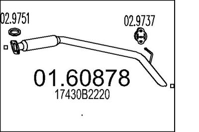  0160878 MTS Глушитель выхлопных газов конечный
