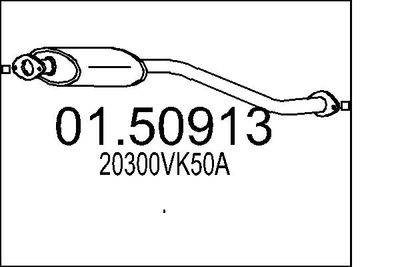  0150913 MTS Средний глушитель выхлопных газов