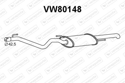  VW80148 VENEPORTE Глушитель выхлопных газов конечный