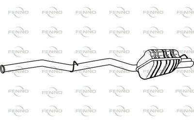  P36081 FENNO Глушитель выхлопных газов конечный