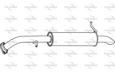  P66029 FENNO Глушитель выхлопных газов конечный