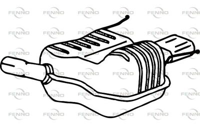  P4554 FENNO Глушитель выхлопных газов конечный
