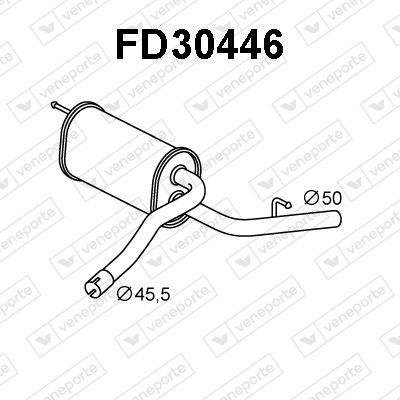  FD30446 VENEPORTE Глушитель выхлопных газов конечный