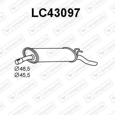  LC43097 VENEPORTE Глушитель выхлопных газов конечный