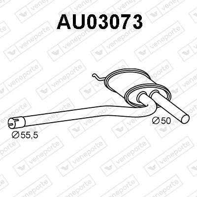  AU03073 VENEPORTE Предглушитель выхлопных газов