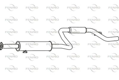  P2777 FENNO Средний глушитель выхлопных газов