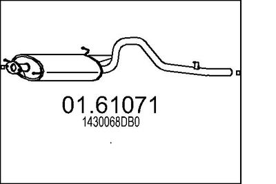  0161071 MTS Глушитель выхлопных газов конечный