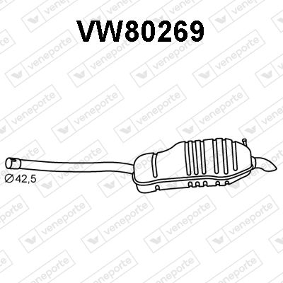  VW80269 VENEPORTE Глушитель выхлопных газов конечный