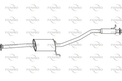  P27008 FENNO Средний глушитель выхлопных газов