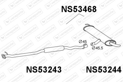  NS53468 VENEPORTE Глушитель выхлопных газов конечный