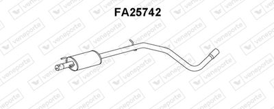  FA25742 VENEPORTE Средний глушитель выхлопных газов