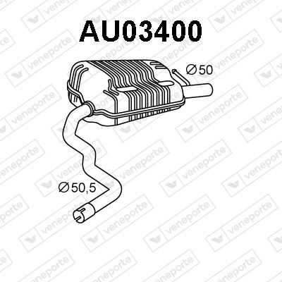  AU03400 VENEPORTE Глушитель выхлопных газов конечный