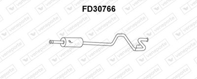  FD30766 VENEPORTE Глушитель выхлопных газов конечный