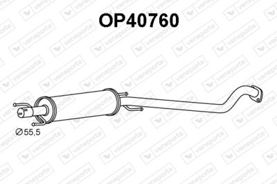  OP40760 VENEPORTE Предглушитель выхлопных газов