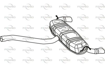  P36075 FENNO Глушитель выхлопных газов конечный