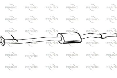  P4133 FENNO Средний глушитель выхлопных газов