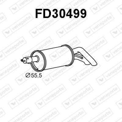  FD30499 VENEPORTE Глушитель выхлопных газов конечный