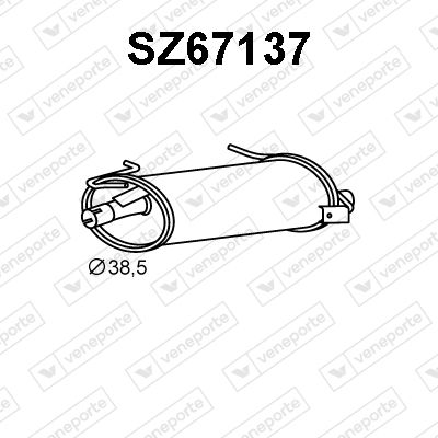  SZ67137 VENEPORTE Глушитель выхлопных газов конечный