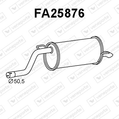  FA25876 VENEPORTE Глушитель выхлопных газов конечный