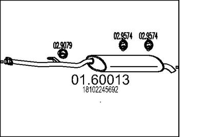  0160013 MTS Глушитель выхлопных газов конечный