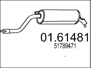  0161481 MTS Глушитель выхлопных газов конечный