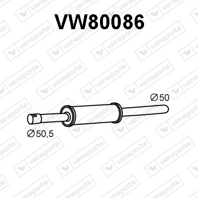  VW80086 VENEPORTE Предглушитель выхлопных газов