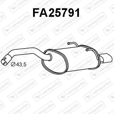  FA25791 VENEPORTE Глушитель выхлопных газов конечный