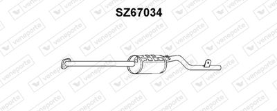  SZ67034 VENEPORTE Глушитель выхлопных газов конечный