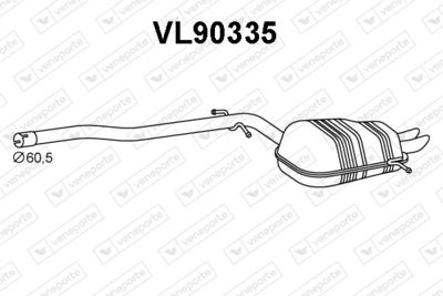  VL90335 VENEPORTE Глушитель выхлопных газов конечный