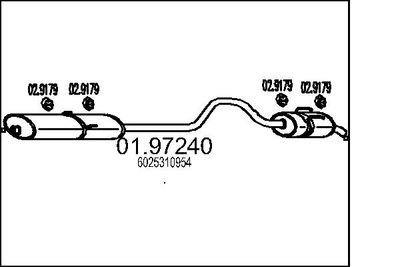  0197240 MTS Глушитель выхлопных газов конечный