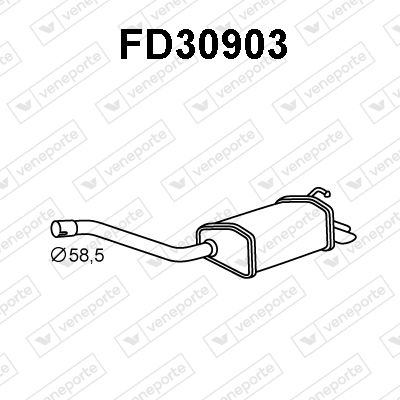  FD30903 VENEPORTE Глушитель выхлопных газов конечный