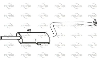  P2955 FENNO Средний глушитель выхлопных газов