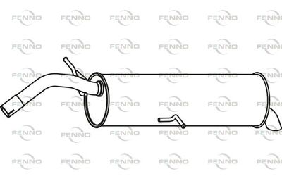  P4672 FENNO Глушитель выхлопных газов конечный