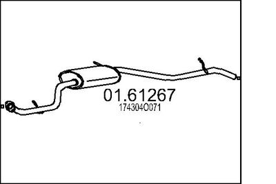  0161267 MTS Глушитель выхлопных газов конечный